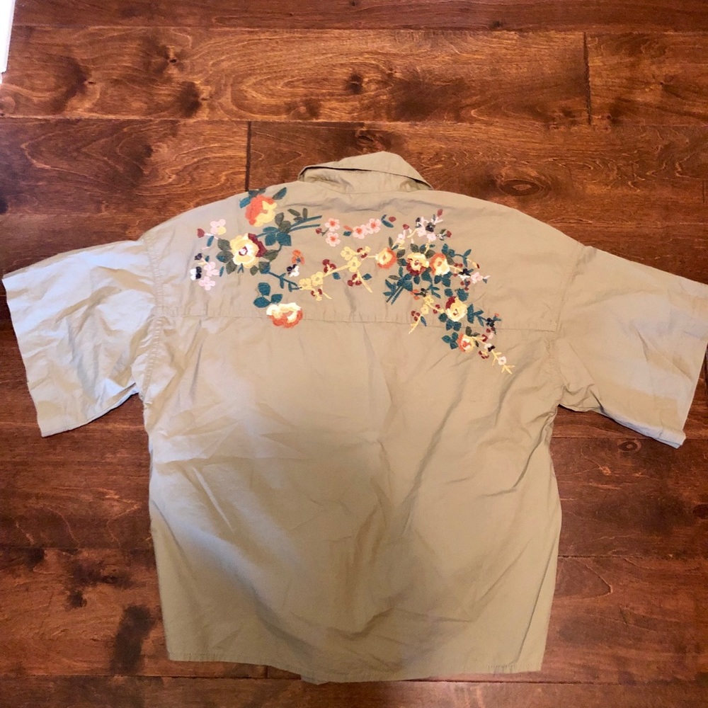 Madewell embroidered top